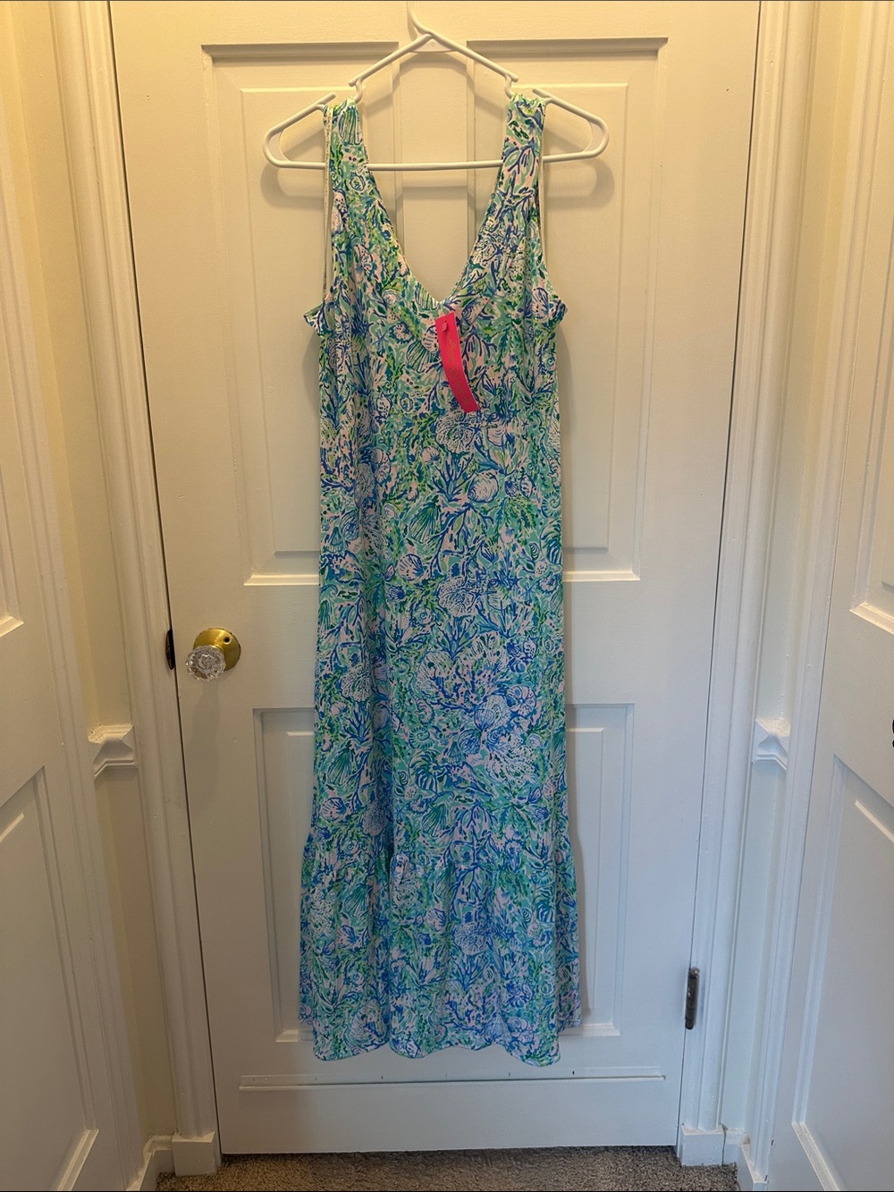 Lilly Pulitzer Madsen V-Neck Maxi Dress in Surf Blue